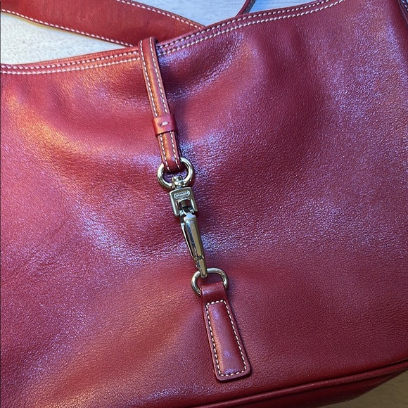 Coach Red Leather Shoulder Bag - Picture 11 of 11